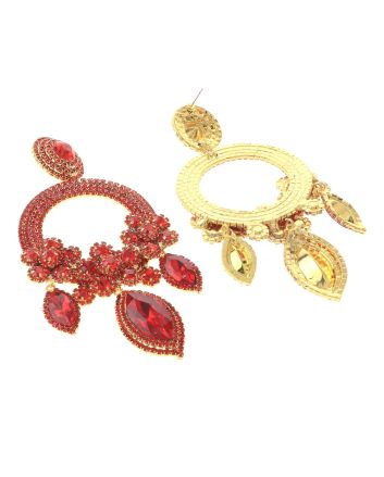 Large Rhinestone Chandelier Earrings