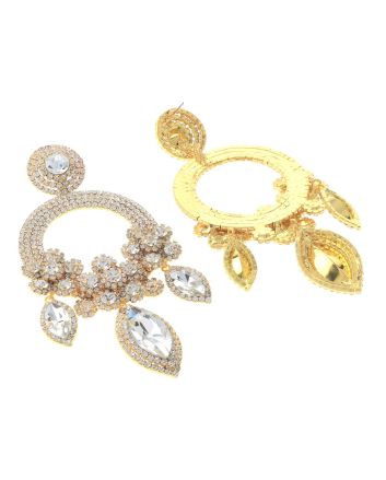 Large Rhinestone Chandelier Earrings