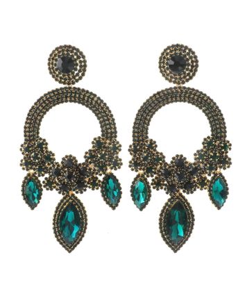 Large Rhinestone Chandelier Earrings