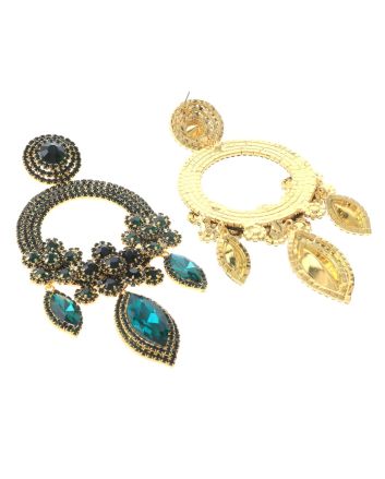 Large Rhinestone Chandelier Earrings
