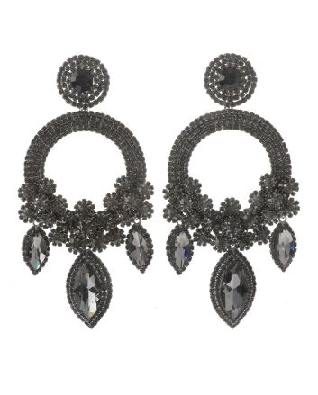 Large Rhinestone Chandelier Earrings