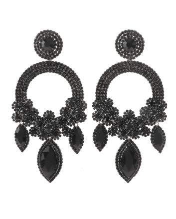 Large Rhinestone Chandelier Earrings