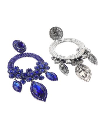 Large Rhinestone Chandelier Earrings