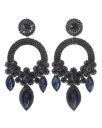Large Rhinestone Chandelier Earrings