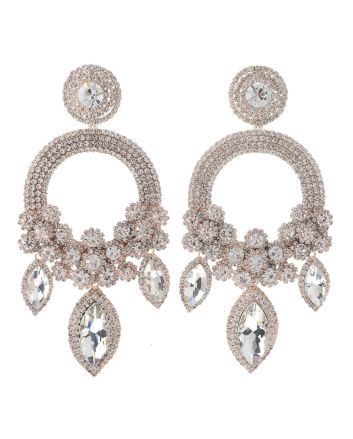 Large Rhinestone Chandelier Earrings