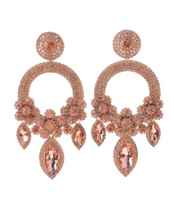 Large Rhinestone Chandelier Earrings
