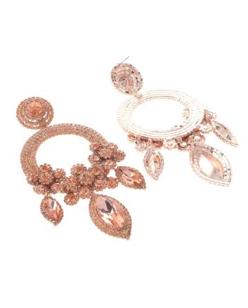 Large Rhinestone Chandelier Earrings