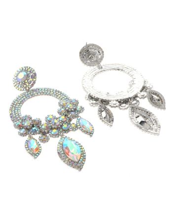 Large Rhinestone Chandelier Earrings
