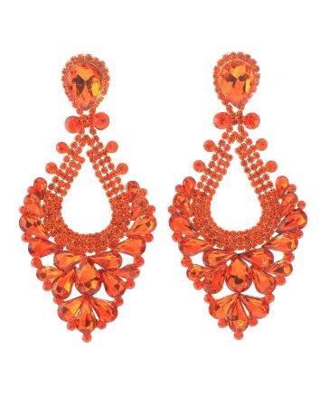 Large Rhinestone Chandelier Earrings
