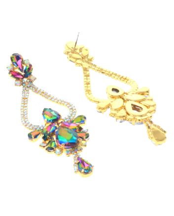 Large Chandelier Rhinestone Earring