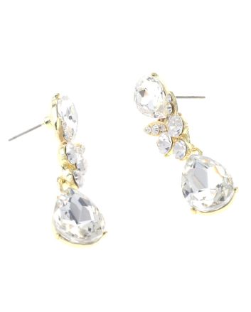 Rhinestone Drop Post Earrings