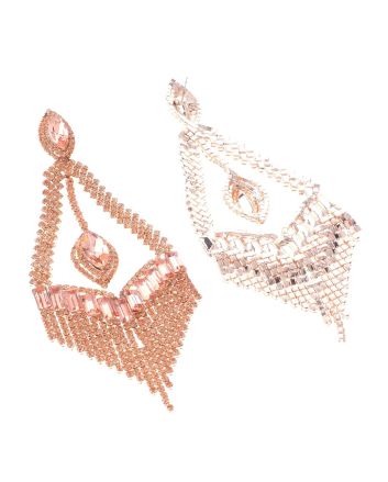 Large Rhinestone Chandelier Earrings