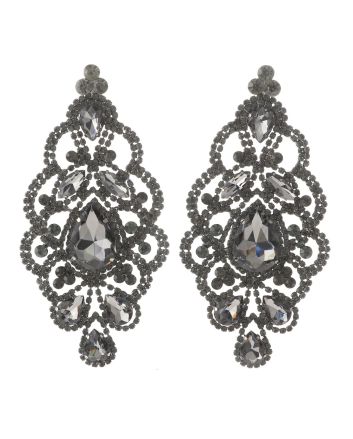 Large Rhinestone Drop Earrings
