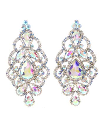 Large Rhinestone Drop Earrings