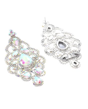 Large Rhinestone Drop Earrings