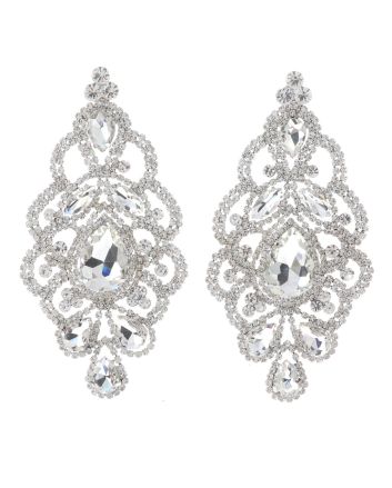 Large Rhinestone Drop Earrings