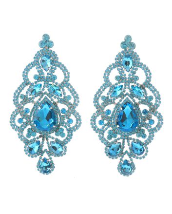 Large Rhinestone Drop Earrings