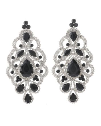 Large Rhinestone Drop Earrings