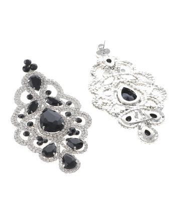 Large Rhinestone Drop Earrings