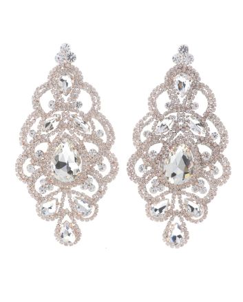 Large Rhinestone Drop Earrings