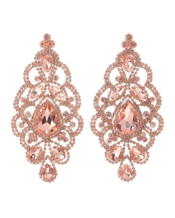 Large Rhinestone Drop Earrings