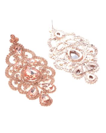 Large Rhinestone Drop Earrings