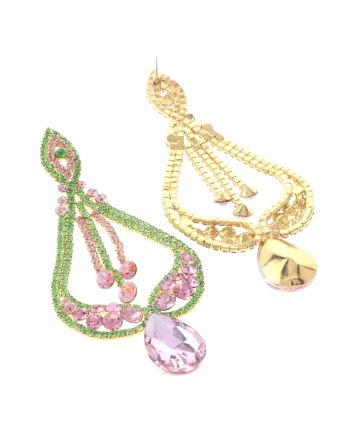 Large Rhinestone Drop Earrings