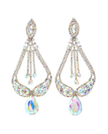 Large Rhinestone Drop Earrings