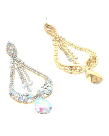 Large Rhinestone Drop Earrings