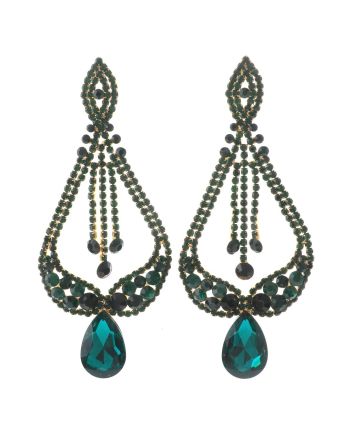 Large Rhinestone Drop Earrings