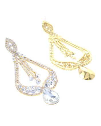 Large Rhinestone Drop Earrings