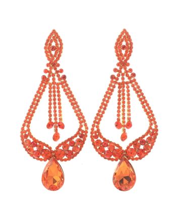 Large Rhinestone Drop Earrings