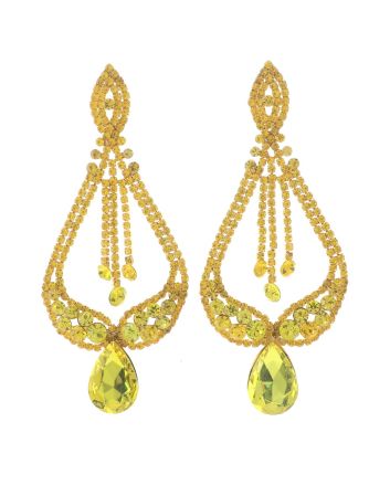Large Rhinestone Drop Earrings