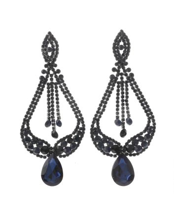 Large Rhinestone Drop Earrings