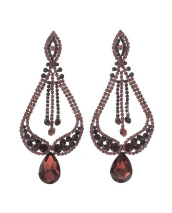Large Rhinestone Drop Earrings