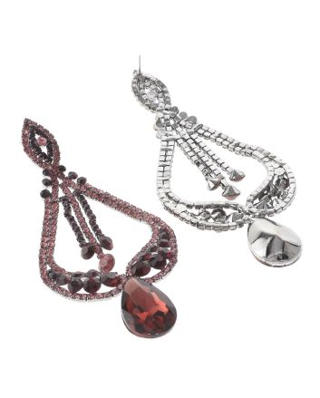 Large Rhinestone Drop Earrings