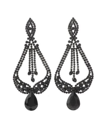 Large Rhinestone Drop Earrings