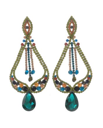 Large Rhinestone Drop Earrings