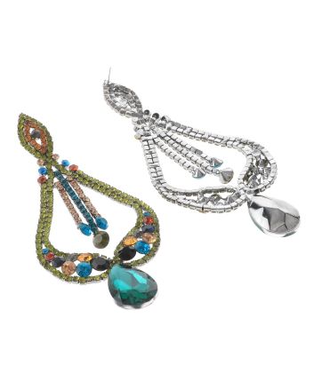 Large Rhinestone Drop Earrings