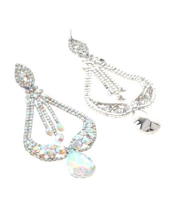 Large Rhinestone Drop Earrings