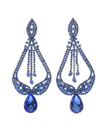 Large Rhinestone Drop Earrings