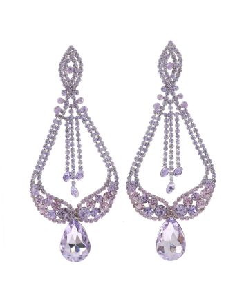 Large Rhinestone Drop Earrings