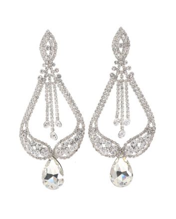 Large Rhinestone Drop Earrings