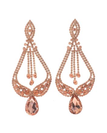 Large Rhinestone Drop Earrings