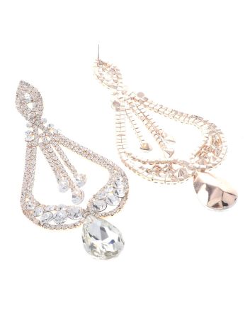 Large Rhinestone Drop Earrings