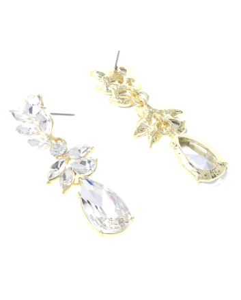 Crystal Drop Post Earrings