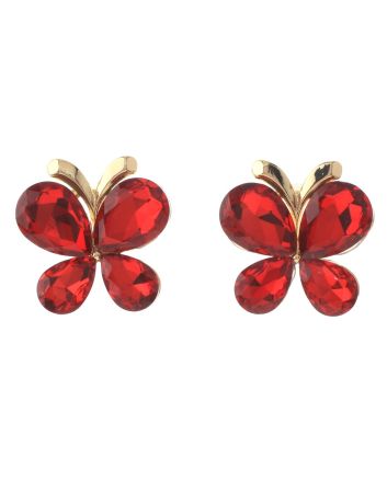 Crystal Butterfly Post Earrings