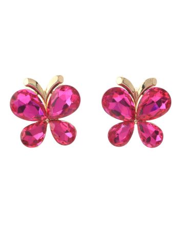 Crystal Butterfly Post Earrings