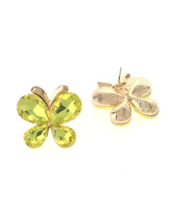 Crystal Butterfly Post Earrings