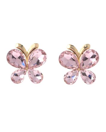 Crystal Butterfly Post Earrings